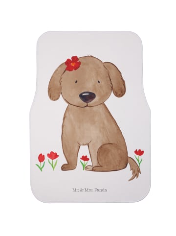 Mr. & Mrs. Panda Fußmatte Auto Hund Dame ohne Spruch in Weiß