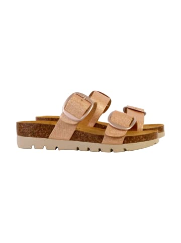 Plakton Combarro Pantoletten aus Leder Rose