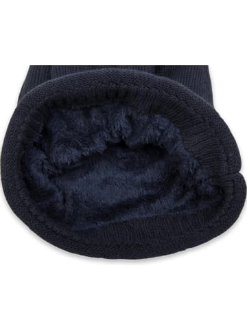 styleBREAKER Feinstrick Beanie Mütze in Midnight-Blue