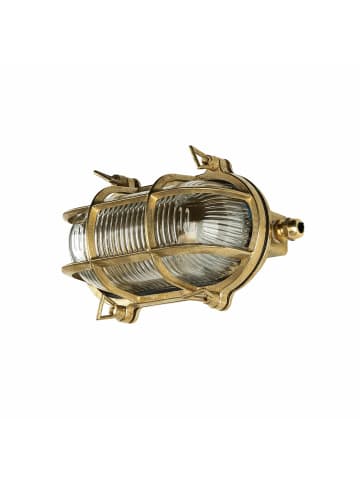 Licht-Erlebnisse Außen Wandlampe (B)21 x (H)13 cm in MessingMessing