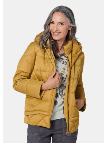 GOLDNER Kurzgröße: Steppjacke mit Kapuze in messing