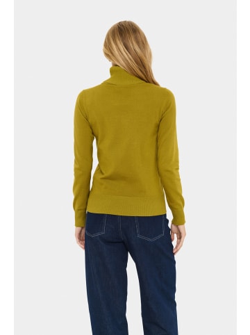 SAINT TROPEZ Rollkragen J2046, Classic fit in Avocado Oil