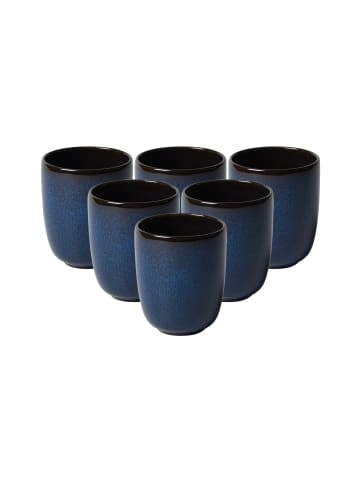 like. by Villeroy & Boch 6er Set Becher ohne Henkel Lave in 400 ml in Bleu