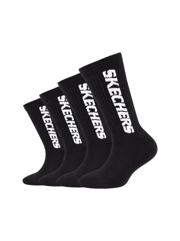 Skechers Tennissocken 4er Pack cushioned in Schwarz