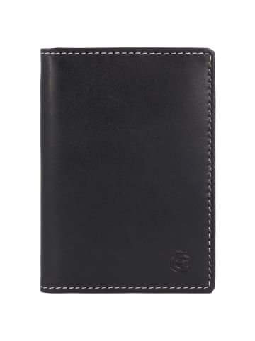 Esquire Dallas Kreditkartenetui RFID Schutz Leder 7.5 cm in schwarz