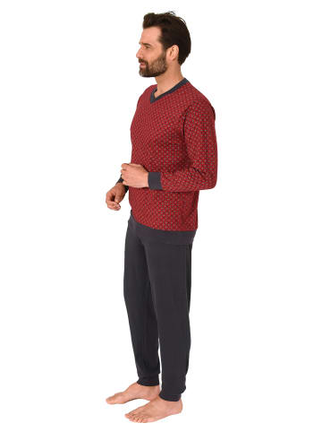 NORMANN Pyjama langarm print - 74986 in rot