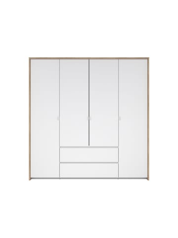 ebuy24 Kleiderschrank Next Weiß 197 x 58 cm