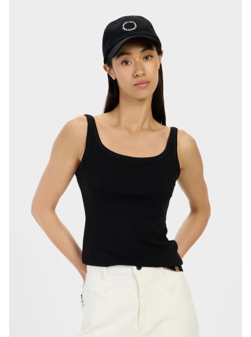 Camel Active Basic Top aus reiner Baumwolle in Schwarz
