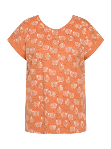 Ulla Popken Pyjama-Shirt in beigerot