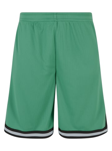 Urban Classics Urban Classics Herren Stripes Mesh Shorts in ferngreen/black/white