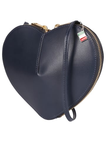 Florence Florence Umhängetasche Leder dunkelblau ca. 22cm