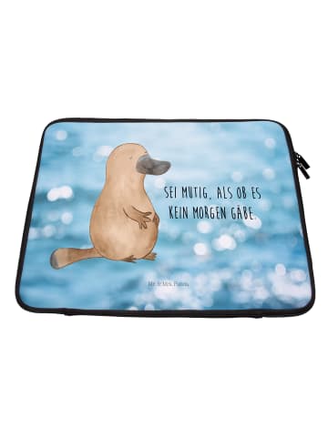 Mr. & Mrs. Panda Notebook Tasche Schnabeltier Mut mit Spruch in OZeichenanblue