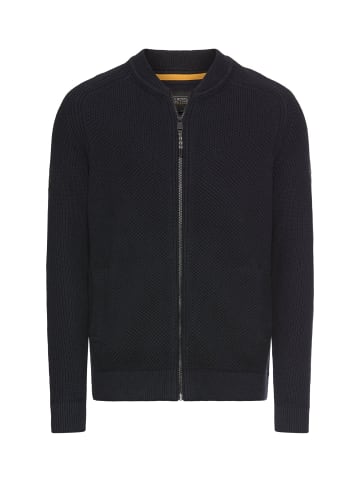 Camel Active Stickjacke mit Bomberkragen in Navyblau