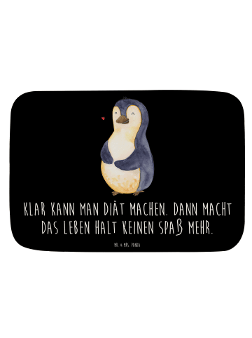 Mr. & Mrs. Panda Badvorleger Pinguin Diät mit Spruch in Schwarz