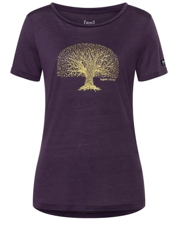 super.natural Merino T-Shirt in lila