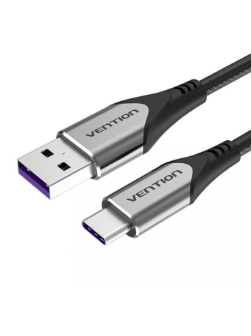 Vention Ladekabel aus Nylongeflecht USB-C auf USB-C Kabel Datenkabel in Grau