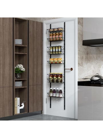 COSTWAY Hängeorganizer 208cm an der Tür/Wand in Schwarz