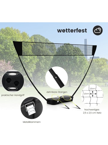 COSTWAY Badminton Netzständer in Schwarz