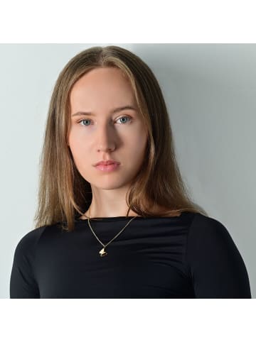 Adeliás Damen Halskette mit Anhänger – aus Edelstahl in gold