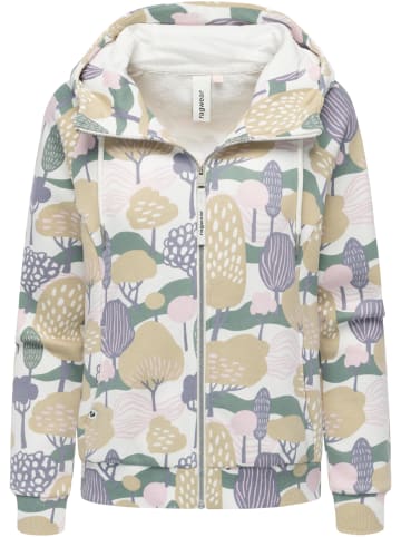 ragwear Sweatjacke Fllawia Print in Ivory