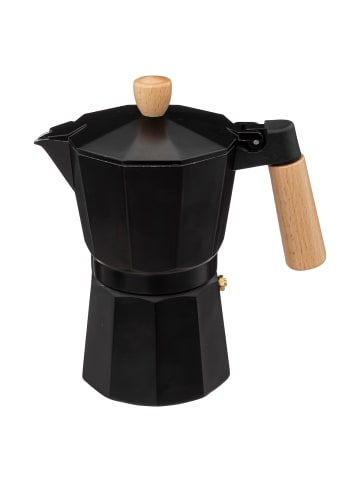 Secret de Gourmet Espressokocher für 6 Tassen in Schwarz, 16,5 x 9,7 x 19 cm