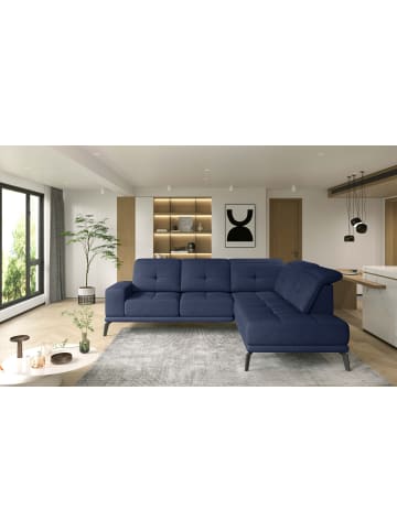 MF Design Neviro Recamiere Rechts in Marineblau -  (L) 200 x (B) 275 x (H) 98 cm