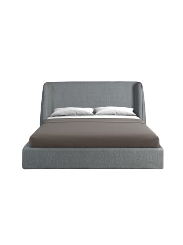 Angel Cerdá Bett 7145 in Dunkelgrau / Walnuss – (B)231 x (H)239 x (T)104 cm