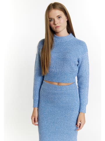 myMo Strickpullover in Himmelblau