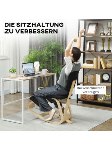 HOMCOM Kniestuhl-84L x 51B x 93H cm-Schwarz