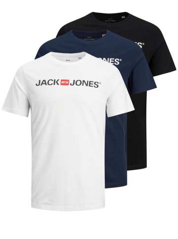 Jack & Jones T-Shirt JJECORP LOGO 3er PACK in Mehrfarbig