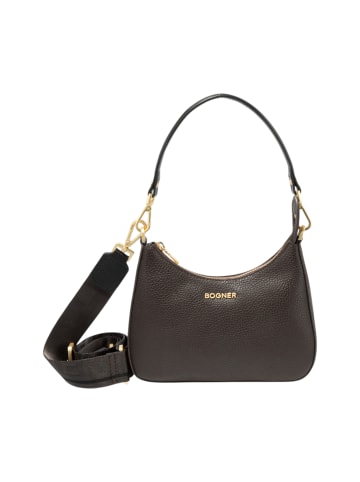 Bogner Schultertasche 'Wallis Odette in Seal Brown 24,00 x 17,00 x 6,00 cm'