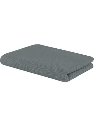 Setex Baumwolle, Waffelpiqué Sommerdecke in dunkelgrau