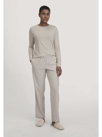 Hessnatur Hessnatur Flanell Schlafhose aus reiner Bio-Baumwolle in taupe