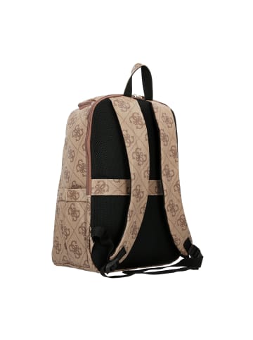 Guess Berta Business-Rucksack Leder 42 cm in latte logo-brown