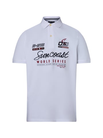 Andrew James Poloshirt in weiß schwarz - 0002