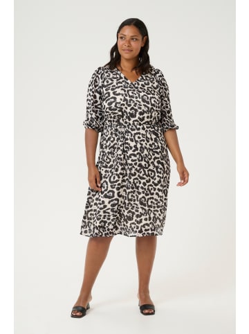 KAFFE curve Kleid KCsaphia A-shape in Black/White Leopard