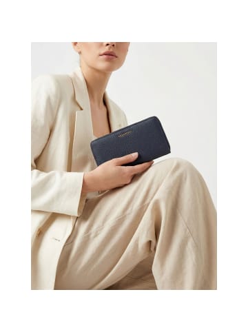 Lazarotti Bologna Leather XL Zip-Around Geldbörse Leder 19 cm in navy