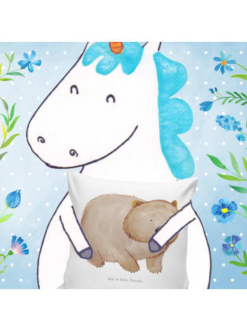 Mr. & Mrs. Panda kissen bedruckt Wombat ohne Spruch in Weiß