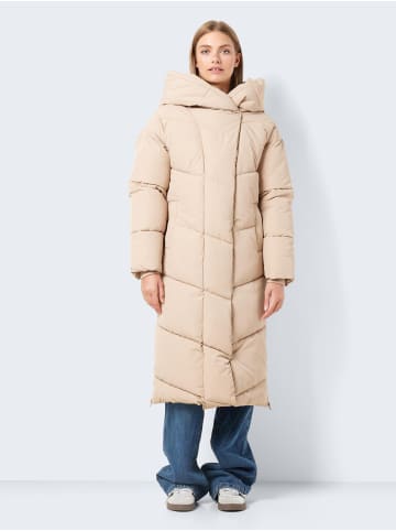 Noisy may Stepp Mantel Winter Jacke Lang Kapuze NMNEW in Hellbraun