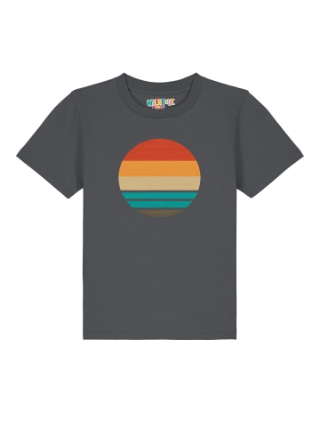 wat? Apparel T-Shirt Retro Sunset Ocean in Grau