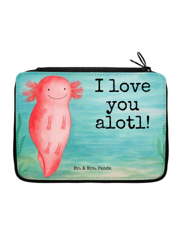 Mr. & Mrs. Panda Federmäppchen Axolotl Liebe Design mit Spruch in Weiß