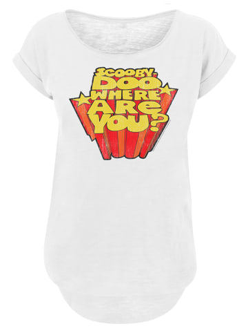 F4NT4STIC Long Cut T-Shirt Scooby Doo Where Are You? in weiß