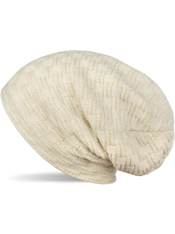 styleBREAKER Feinstrick Beanie Mütze in Creme-Beige