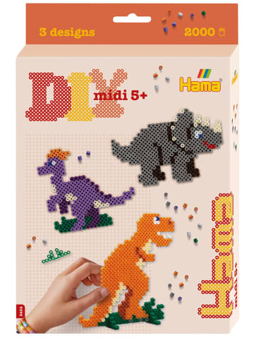 Hama Midi-Bügelperlen Dinosaurier in bunt