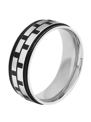 Adeliás Herren Ring aus Edelstahl in silber