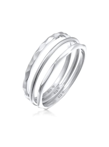 Elli Ring 925 Sterling Silber Ring Set in Silber