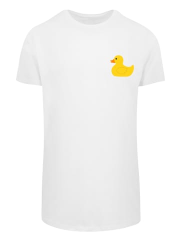 F4NT4STIC Long Cut T-Shirt Yellow Rubber Duck LONG in weiß