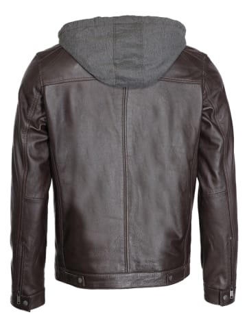 Mustang Lederjacke Foster in dunkelbraun