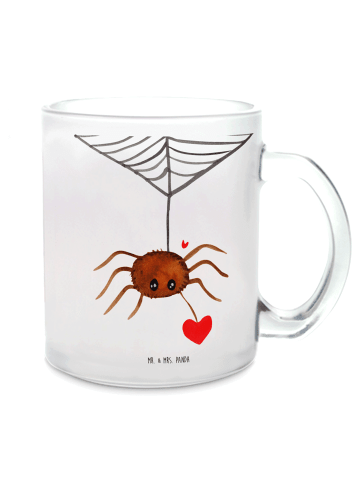 Mr. & Mrs. Panda Teeglas Spinne Agathe Liebe ohne Spruch in Transparent