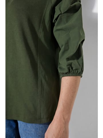 Ulla Popken Shirt in dunkel khaki